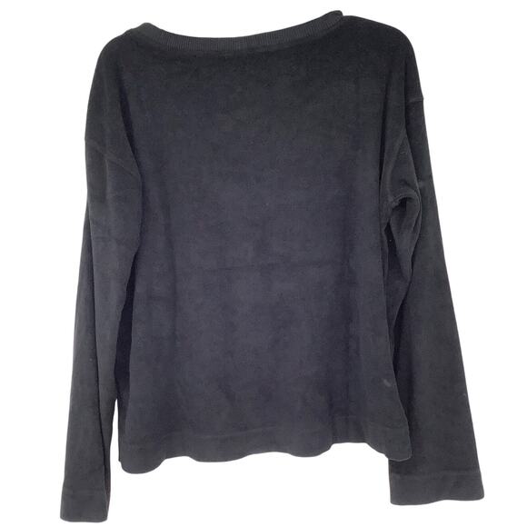 Mododoc Women's Small Black Crew Neck Sweatshirt Pullover Athleisure B11-3 - Picture 3 of 6